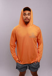 Salt-resistant fabric close-up AllOcean Apex Hoodie – Orange