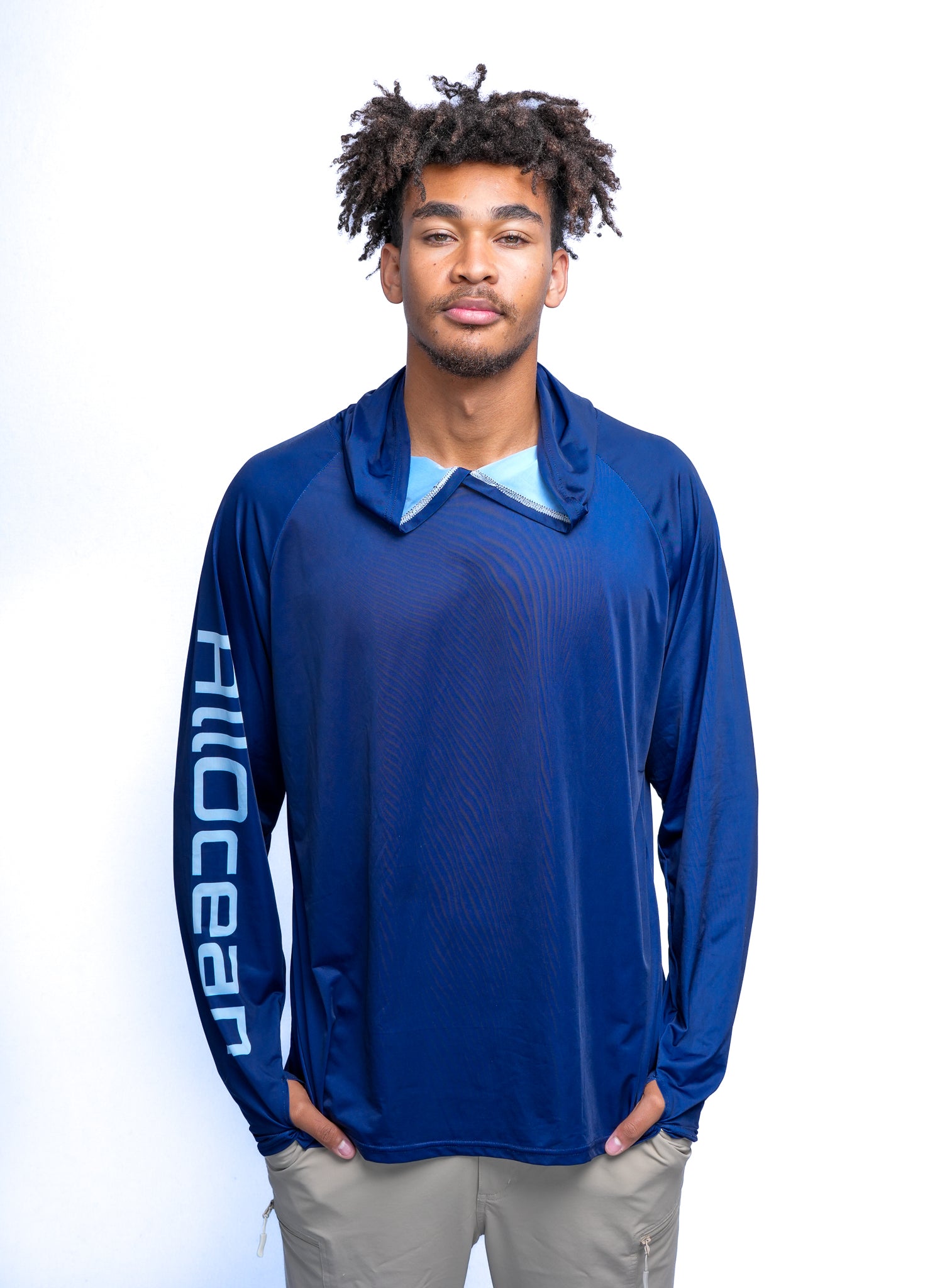  AllOcean Apex Performance Hoodie UPF 50+ front view saltwater fishing